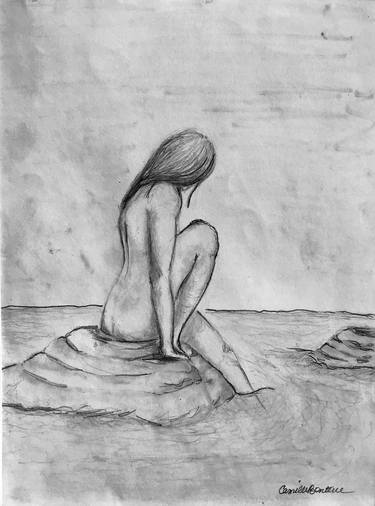 Original Nude Drawings by Drawings and Paintings by Camille Bonterre