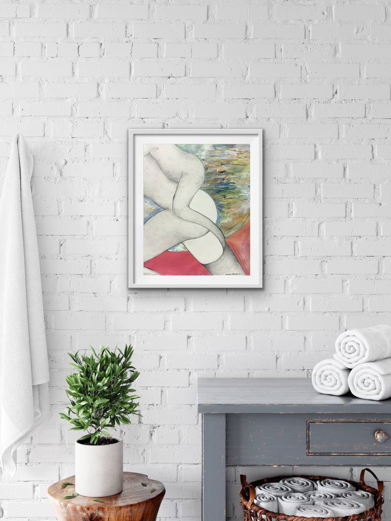 Original Abstract Drawing by Drawings and Paintings by Camille Bonterre
