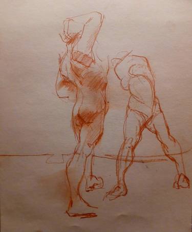Original Classicism Nude Drawings by K G White