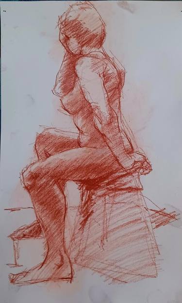 Original Classicism Nude Drawings by K G White