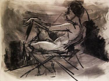 Original Abstract Nude Drawings by K G White
