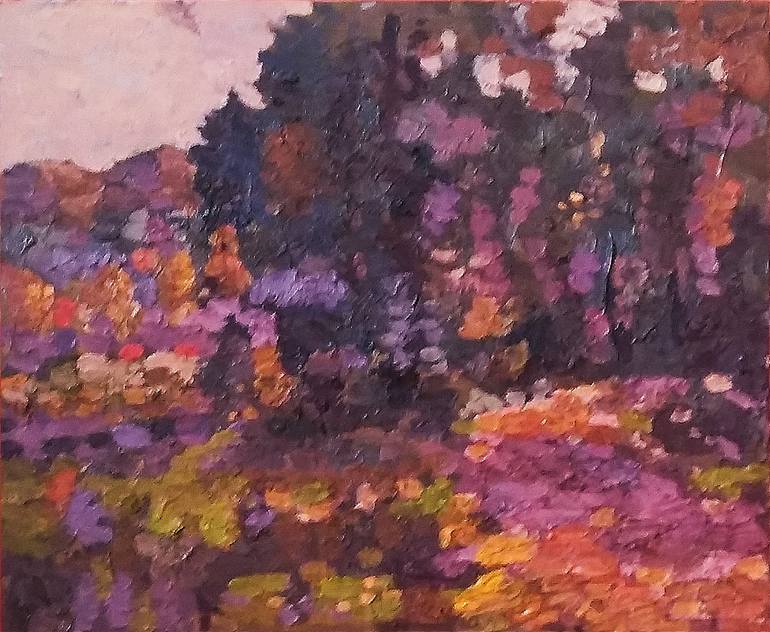 Original Abstract Expressionism Landscape Painting by K G White