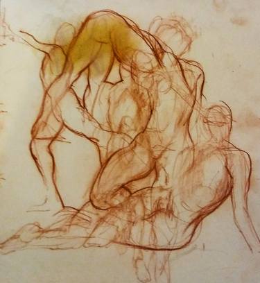 Print of Abstract Nude Drawings by K G White