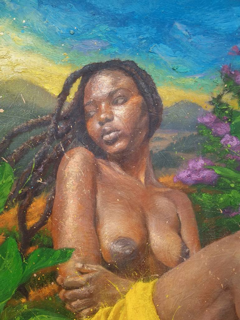 Original Contemporary Nature Painting by Amos Osemwengie