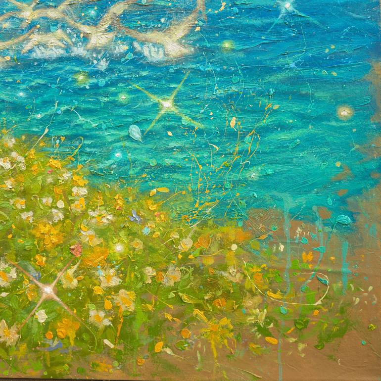 Original Impressionism Landscape Painting by Amos Osemwengie