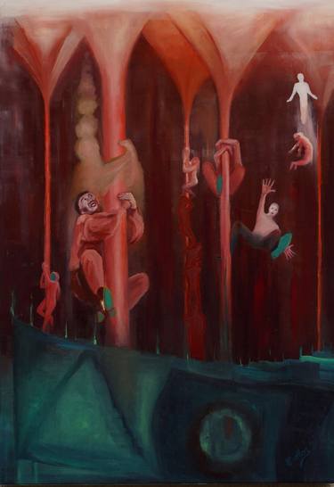 Original Surrealism People Paintings by Tudor Gafton