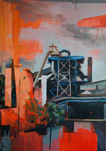 Original Expressionism Architecture Paintings by Alexandra Chauchereau