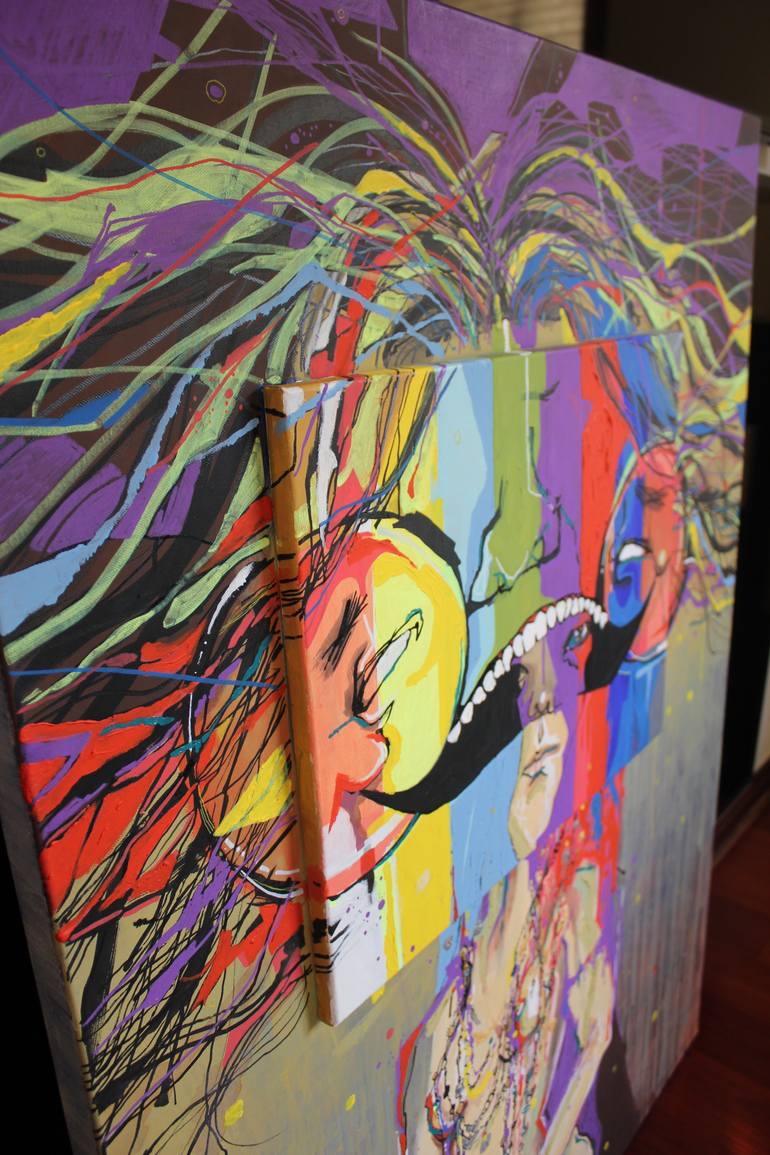 Original Figurative Music Painting by Nasrin Sheykhi