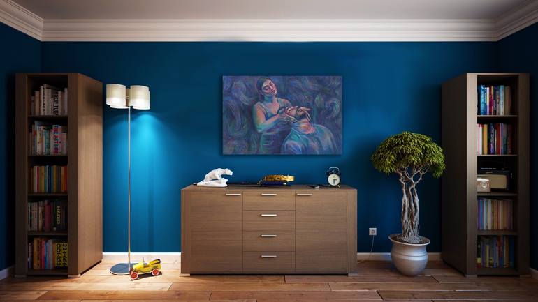 Original Color Field Painting Erotic Painting by Smokini Art