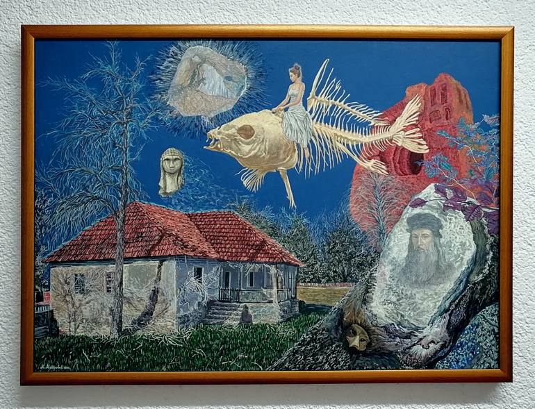 Original Surrealism Fantasy Painting by Mikica Mitrovic