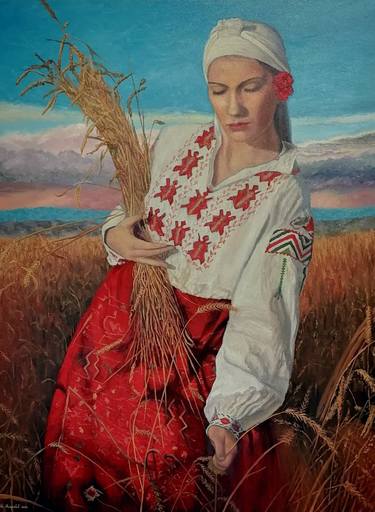 Woman in wheat thumb