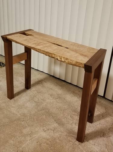 Curly Maple & Walnut Side Table thumb