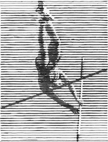 Original Abstract Sports Drawings by Charles Buckley