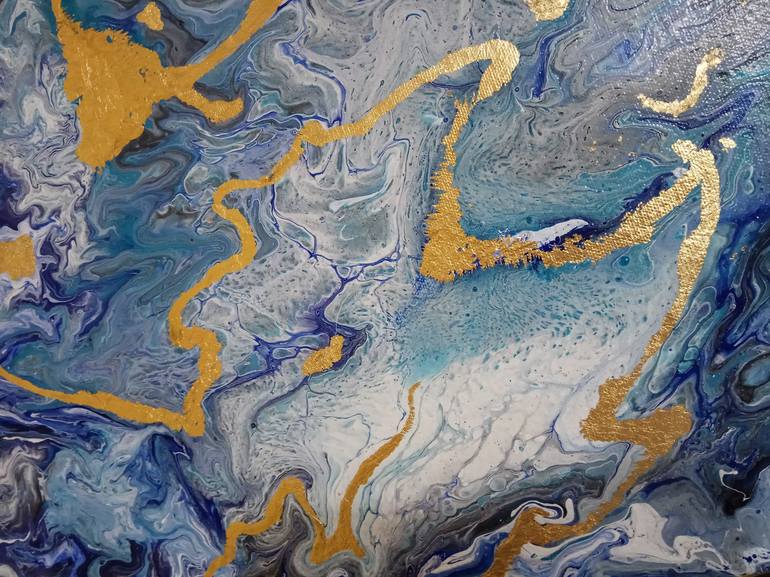 Original Abstract Expressionism Water Painting by Alla Nesterenko