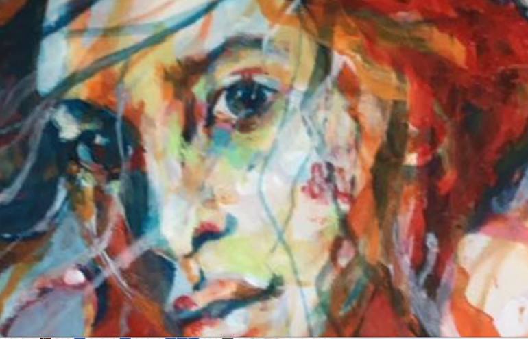 Original Expressionism Women Painting by Jo Mackenzie