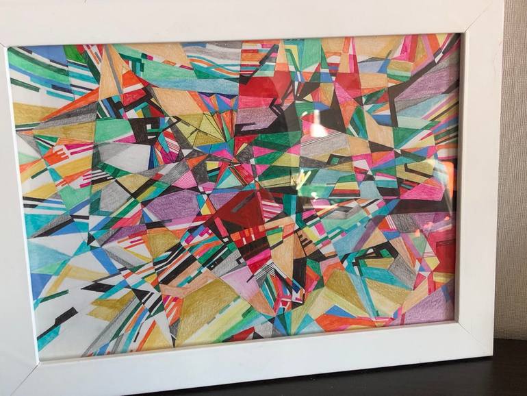 Original Modernism Geometric Drawing by Alenanemona Belarus