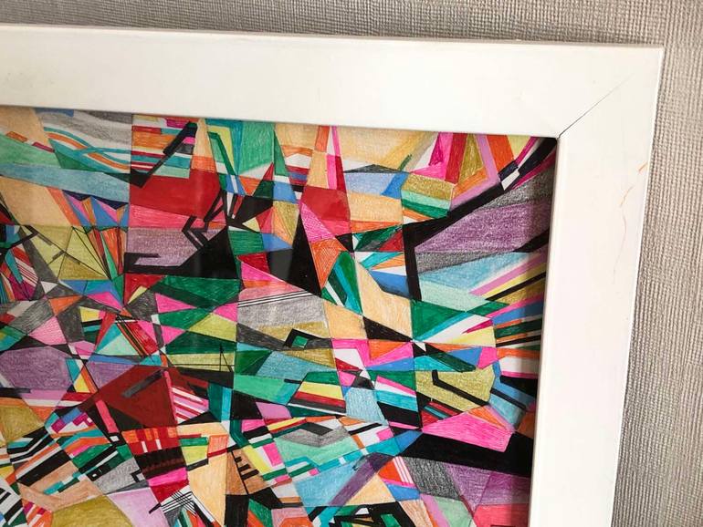 Original Modernism Geometric Drawing by Alenanemona Belarus