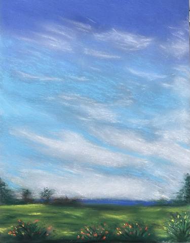 Original Classicism Landscape Painting by Karine WAGENER