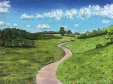 Original Figurative Landscape Painting by Karine Wagener