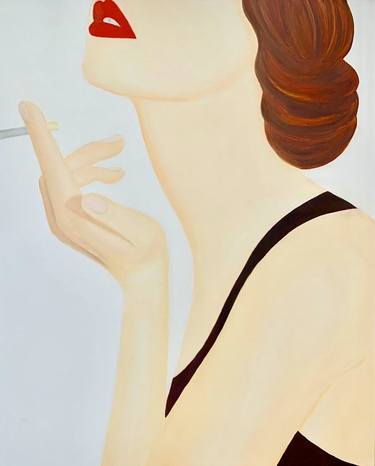 Original Figurative Women Paintings by Karine WAGENER