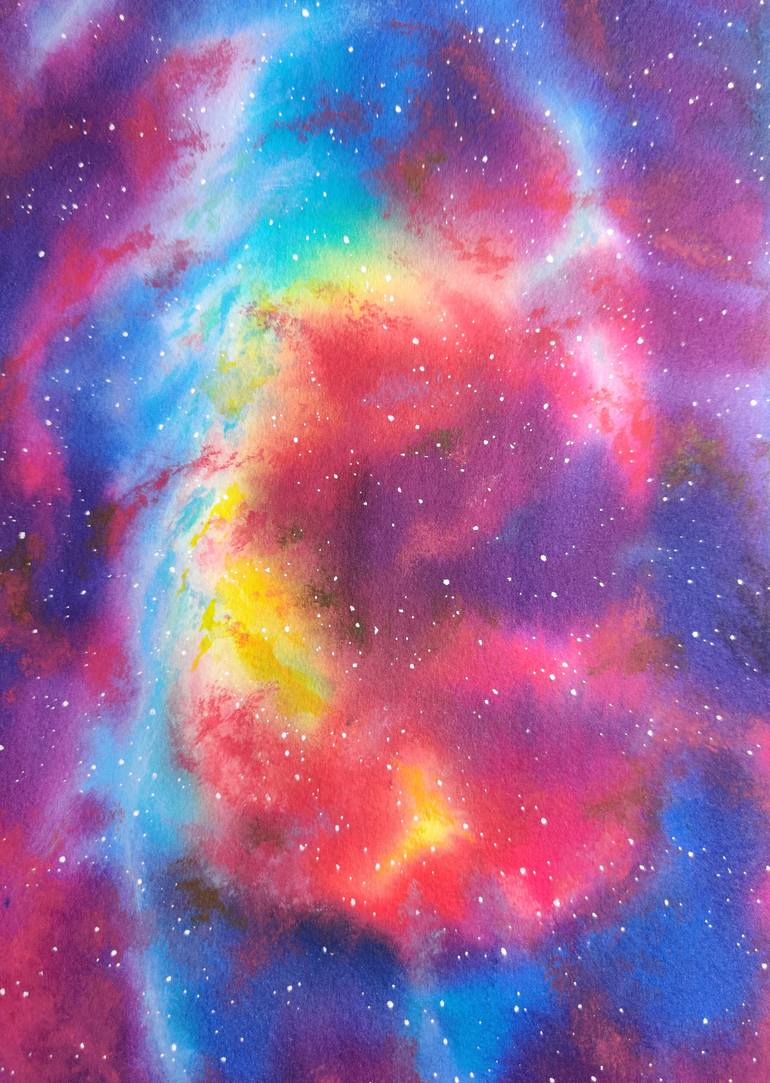 rainbow nebula galaxy background