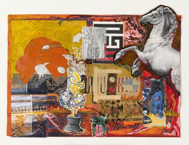 Print of Dada Horse Collage by Magali Martin