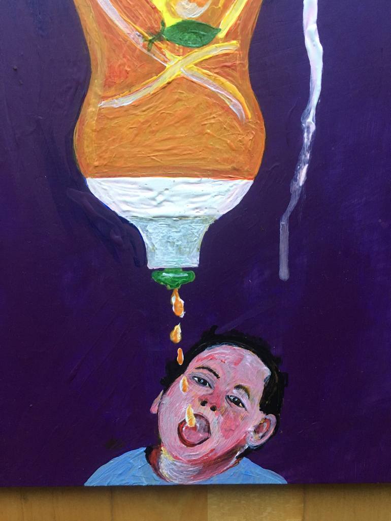Original Food & Drink Painting by Christos Chadilas