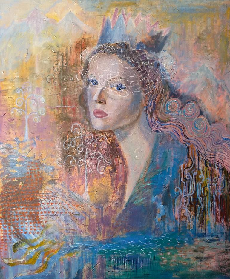 The Snow Queen Painting by Evgeniya Erkenova | Saatchi Art