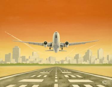 Print of Figurative Aeroplane Paintings by Sergey Tonkanov