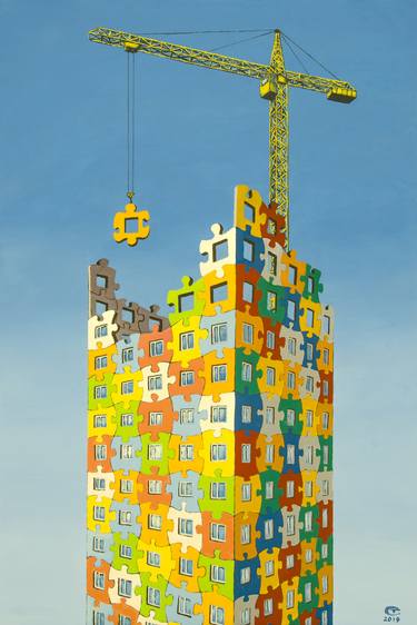 Original Figurative Architecture Painting by Sergey Tonkanov