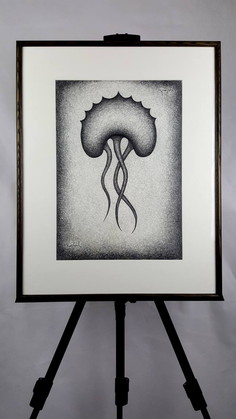 Original Abstract Expressionism Abstract Drawing by Rashad Carre