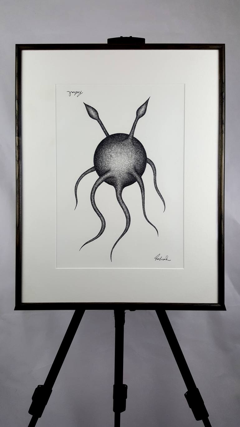 Original Abstract Expressionism Abstract Drawing by Rashad Carre