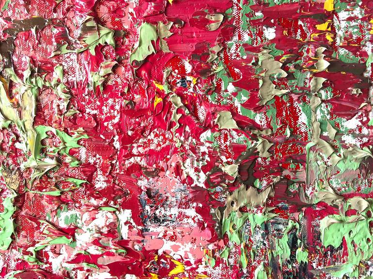 Original Abstract Floral Painting by Olga Hotujac