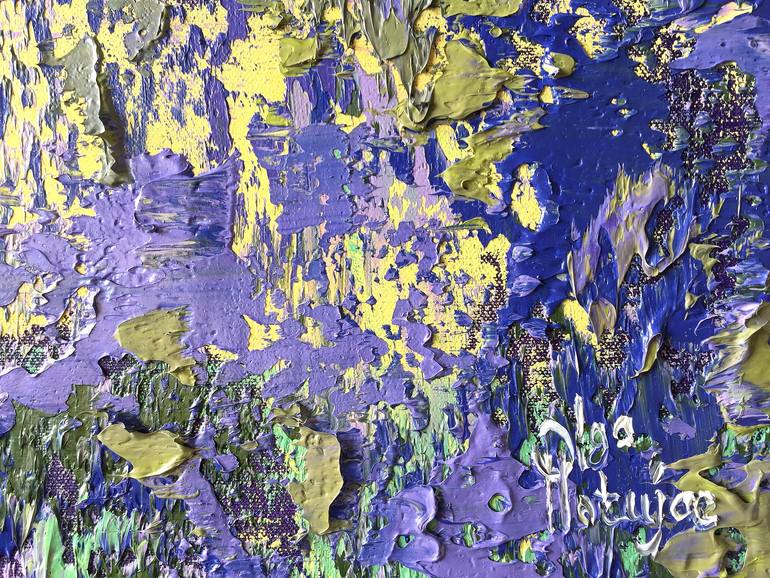 Original Abstract Floral Painting by Olga Hotujac