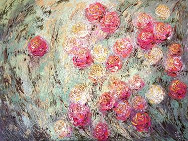Print of Impressionism Floral Paintings by Olga Hotujac