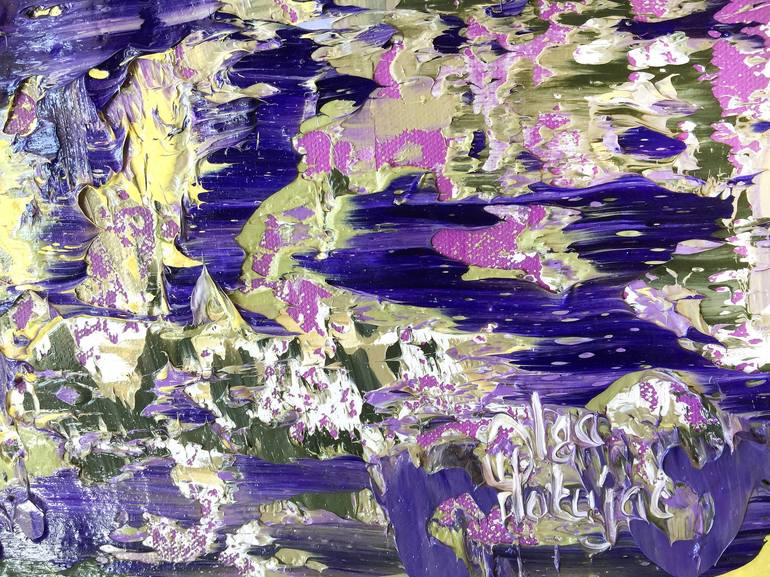 Original Abstract Expressionism Abstract Painting by Olga Hotujac