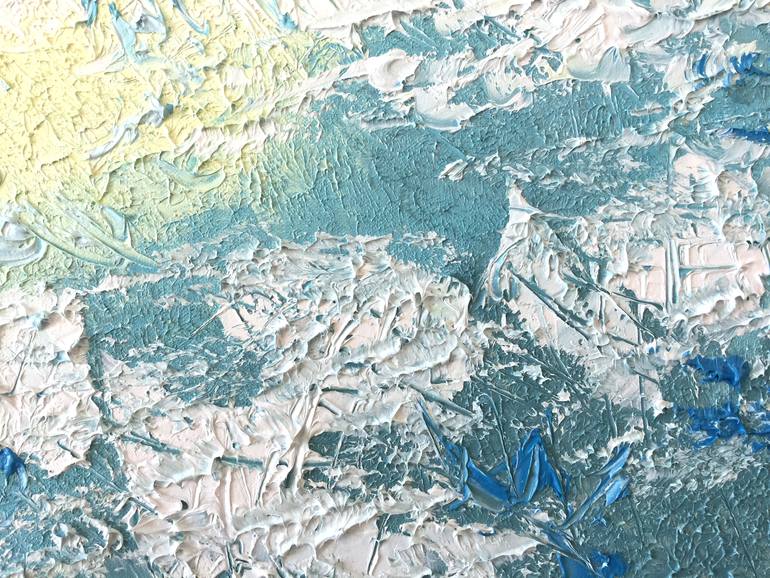 Original Abstract Seascape Painting by Olga Hotujac