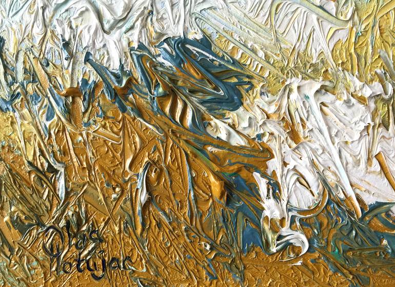 Original Abstract Seascape Painting by Olga Hotujac