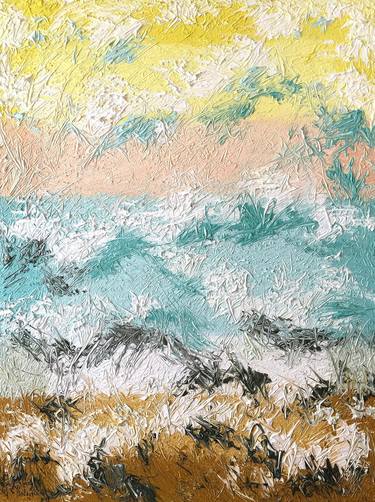 Print of Seascape Paintings by Olga Hotujac