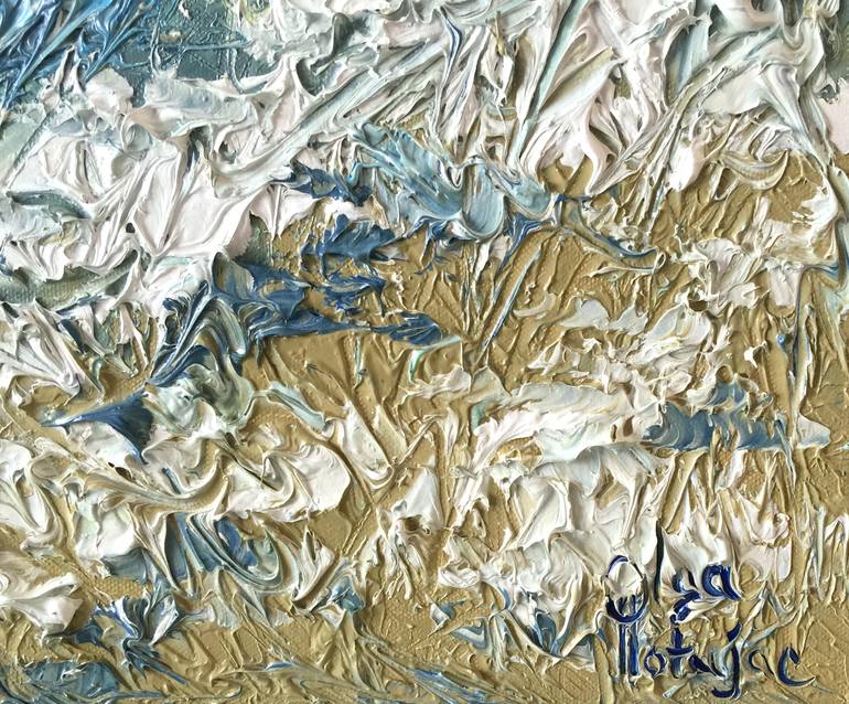 Original Abstract Seascape Painting by Olga Hotujac