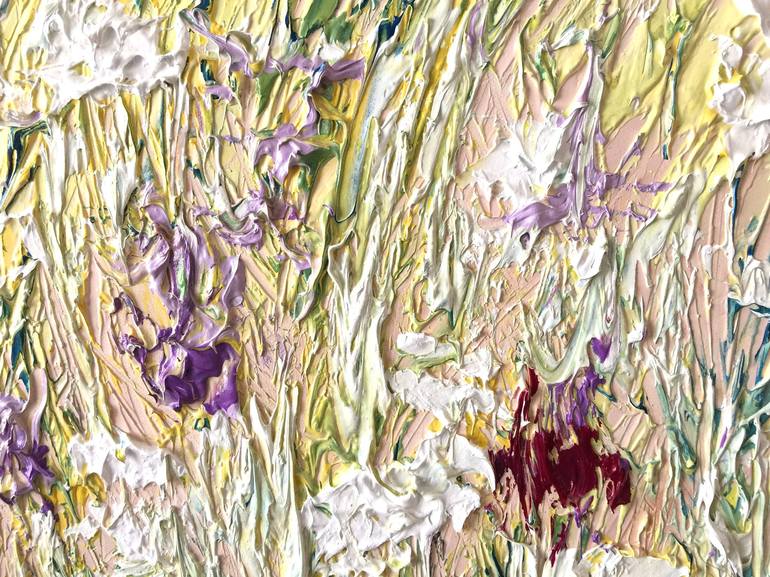 Original Abstract Floral Painting by Olga Hotujac