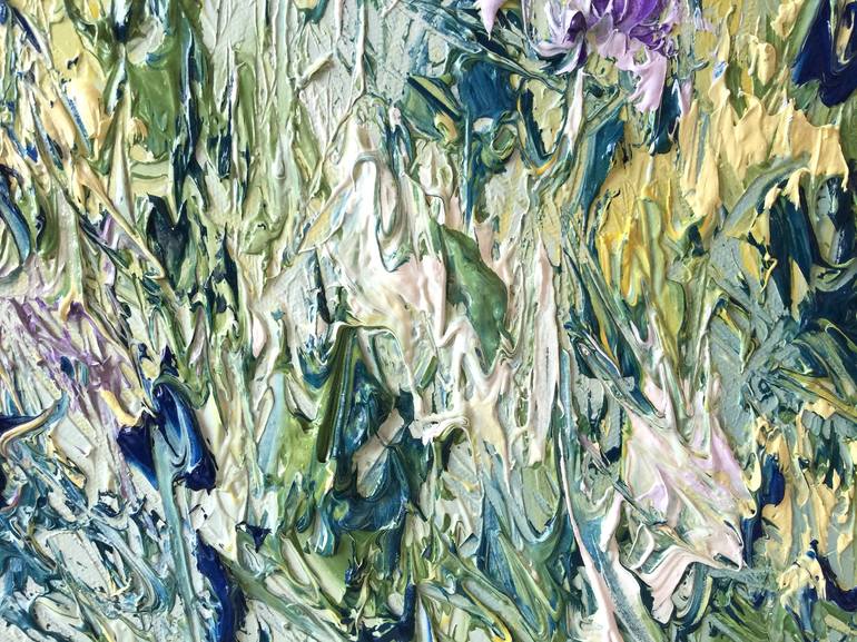 Original Impressionism Floral Painting by Olga Hotujac