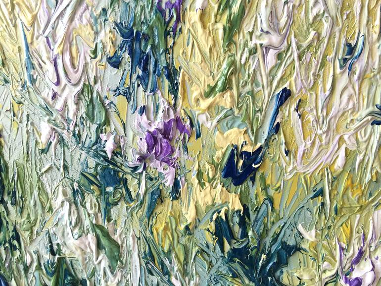 Original Impressionism Floral Painting by Olga Hotujac