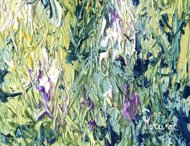 Original Impressionism Floral Painting by Olga Hotujac