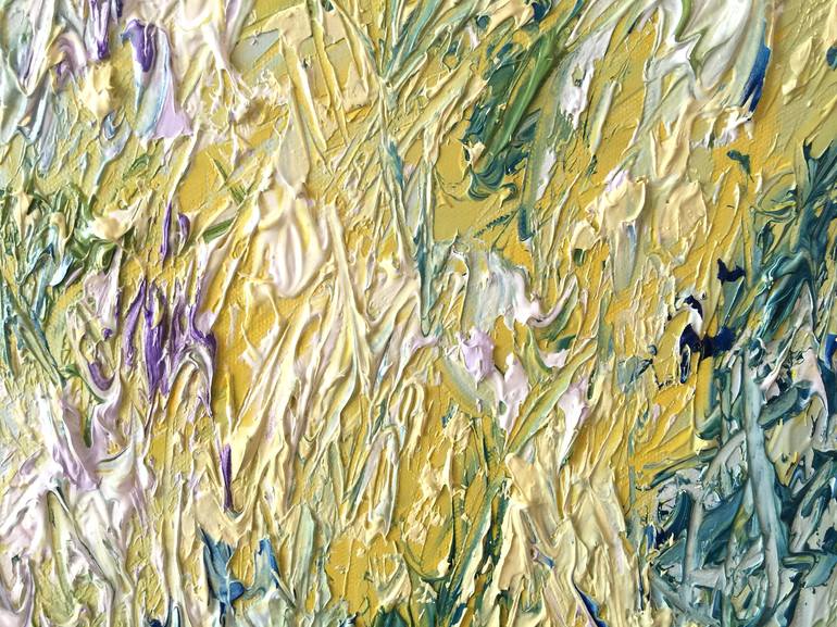 Original Impressionism Floral Painting by Olga Hotujac
