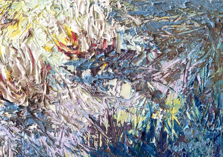 Original Impressionism Floral Painting by Olga Hotujac