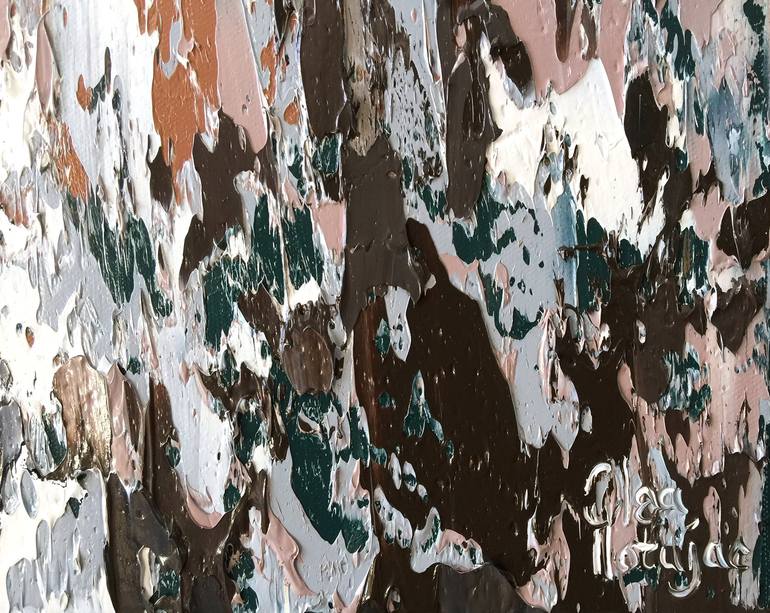 Original Abstract Expressionism Abstract Painting by Olga Hotujac