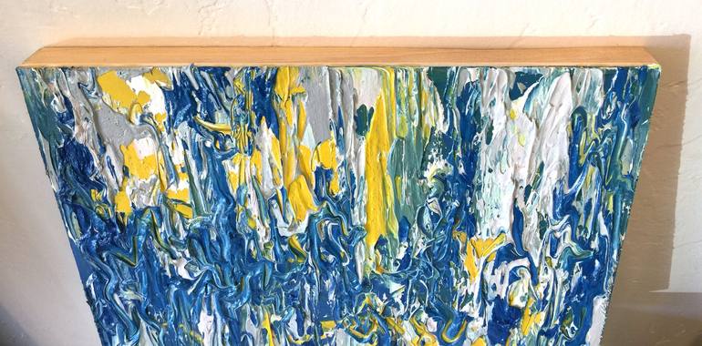 Original Abstract Expressionism Abstract Painting by Olga Hotujac