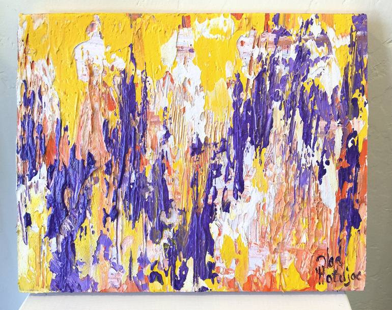 Original Abstract Expressionism Abstract Painting by Olga Hotujac