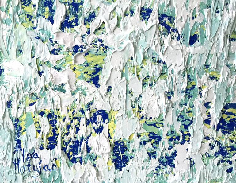 Original Abstract Seascape Painting by Olga Hotujac